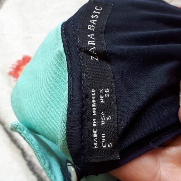 Zara dress bird print with contrast collar - Picture 9 of 9